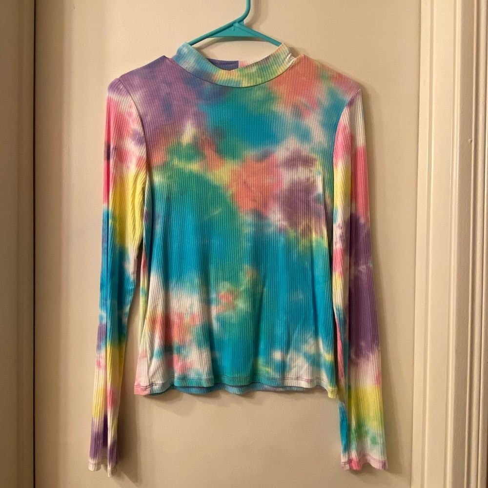 Ribbed Tie-Dye Long Sleeve